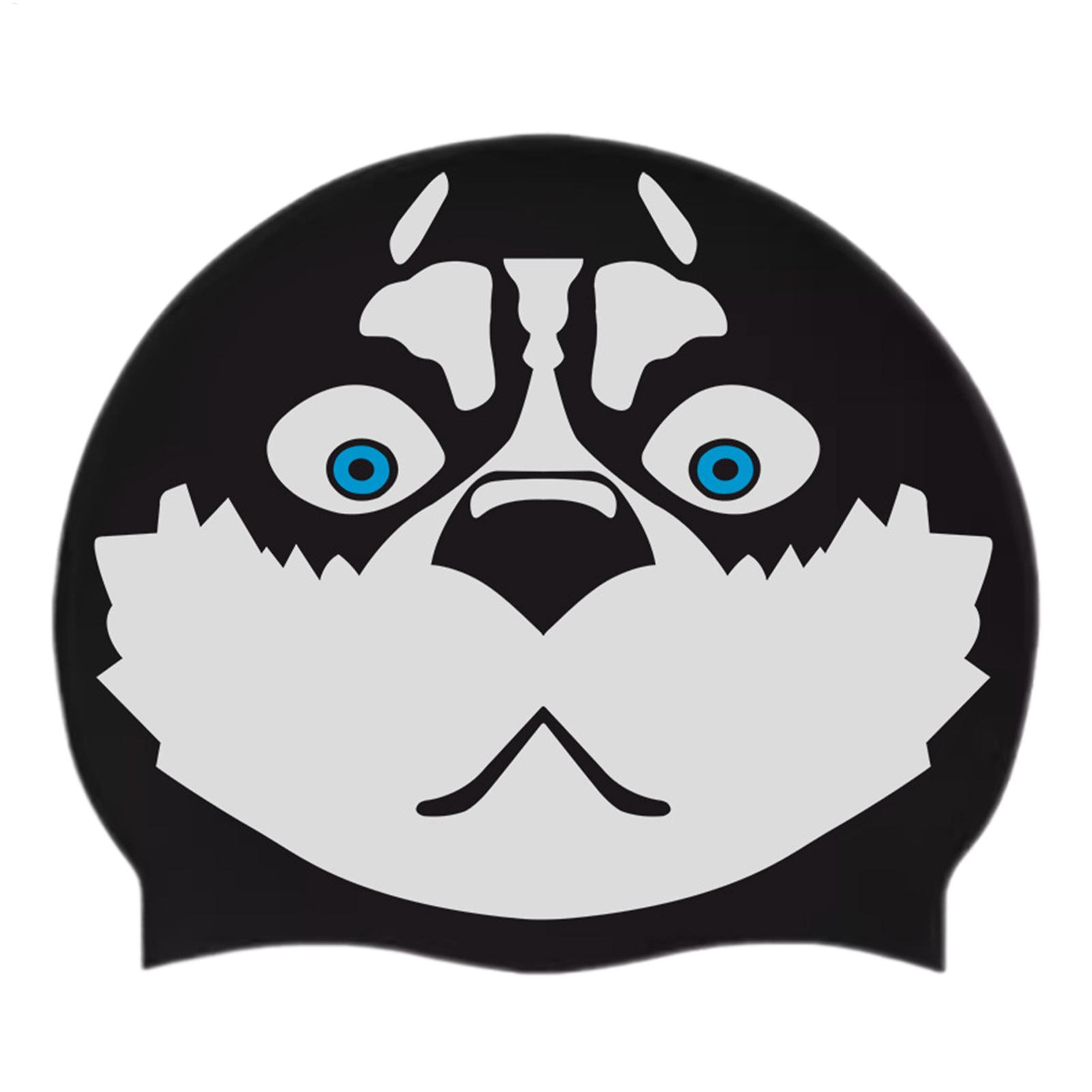 Swim Hat Silicone - Silikonowa czapka pływacka z nadrukiem psa,