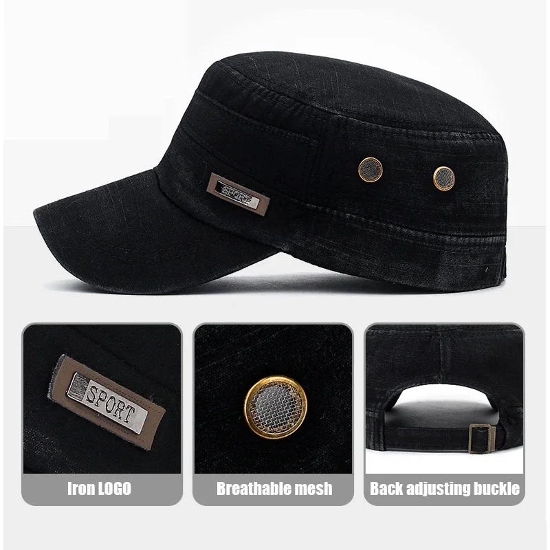 Wojskowa kadeta płaska czapka  – Snapback Hat Flat recenzja i cena